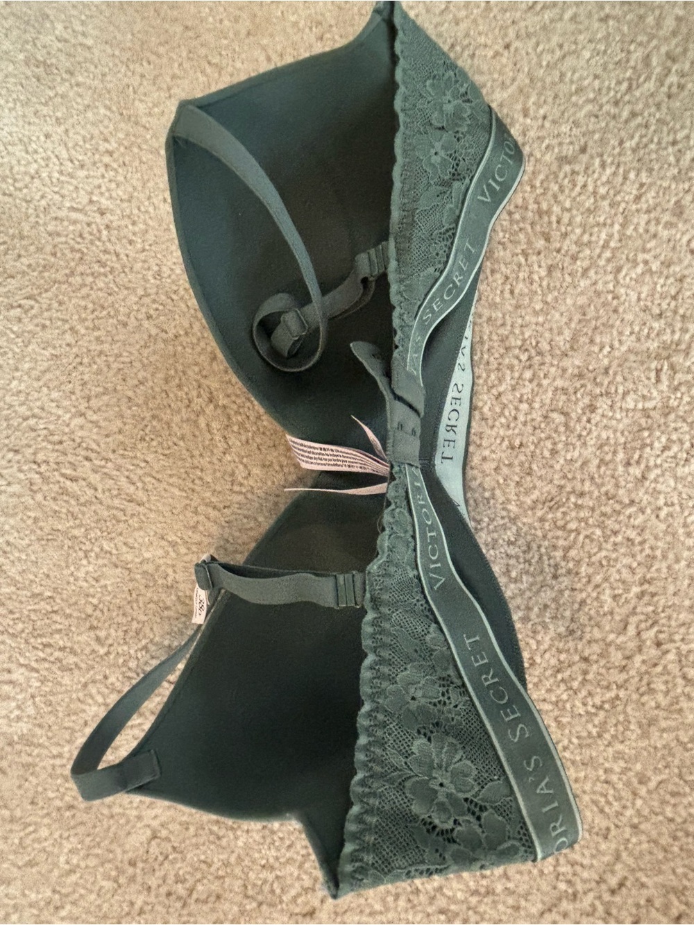 Victoria's Secret Deep Green Smooth T-Shirt Bra - Picture 2 of 4